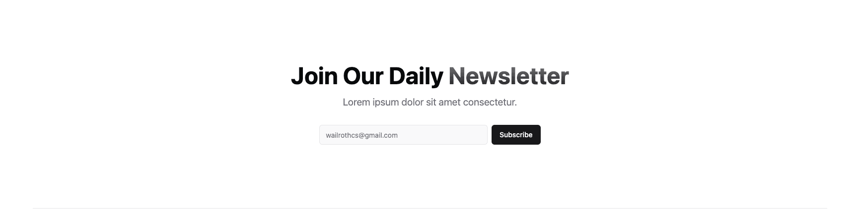 Newsletter component